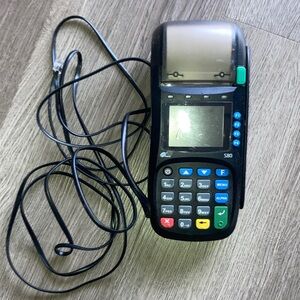 Black Payment Terminal with Cable